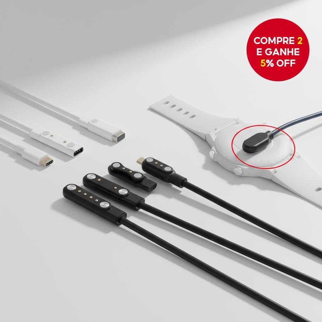 Cabo de carregamento USB magnético para smartwatch LS02 G9