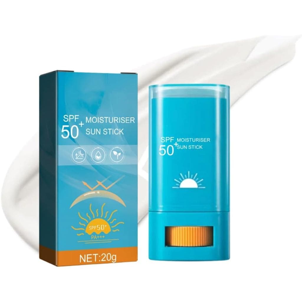 Bastão Hidratante e Protetor Solar SPF50+, Protetor Solar de Viagem, Bastão Solar à Prova d'Água, Refrescante e Não Oleo