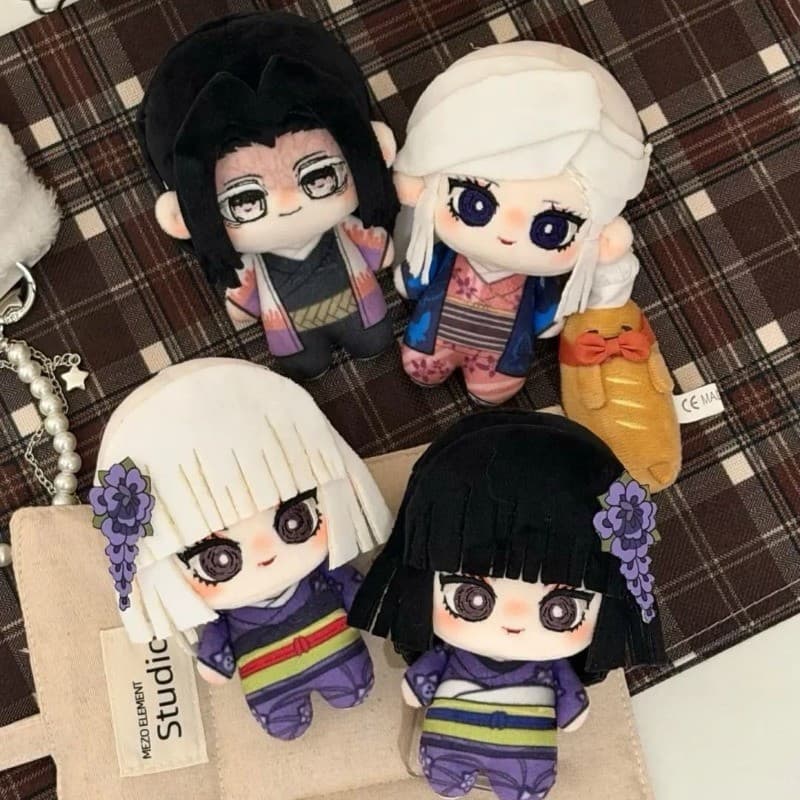Demon Slayer Ubuyashiki Família Boneca De Pelúcia 10cm Bonito Kagaya Amane Kanata Kiriya Mini Plushie Anime Brinquedo Pa