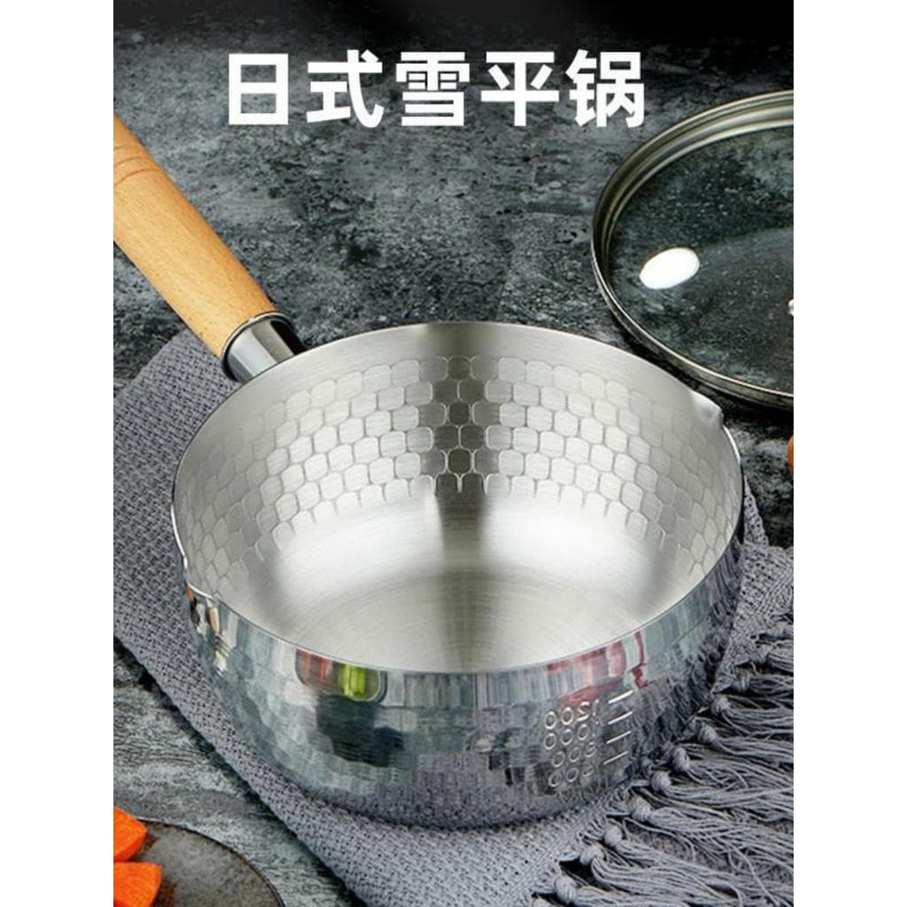 Panela de neve grossa de aço inoxidável para uso doméstico, macarrão instantâneo, panela de sopa de macarrão, panela de