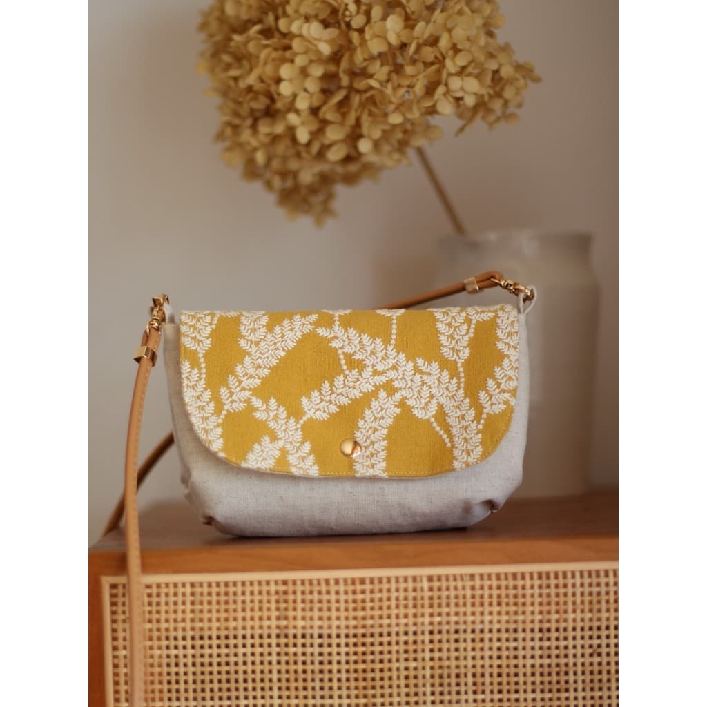 Wheatfield impressão Cross-body saco do telefone móvel tecido artesanal bolsa de ombro pequena leve Flip pano saco Desig