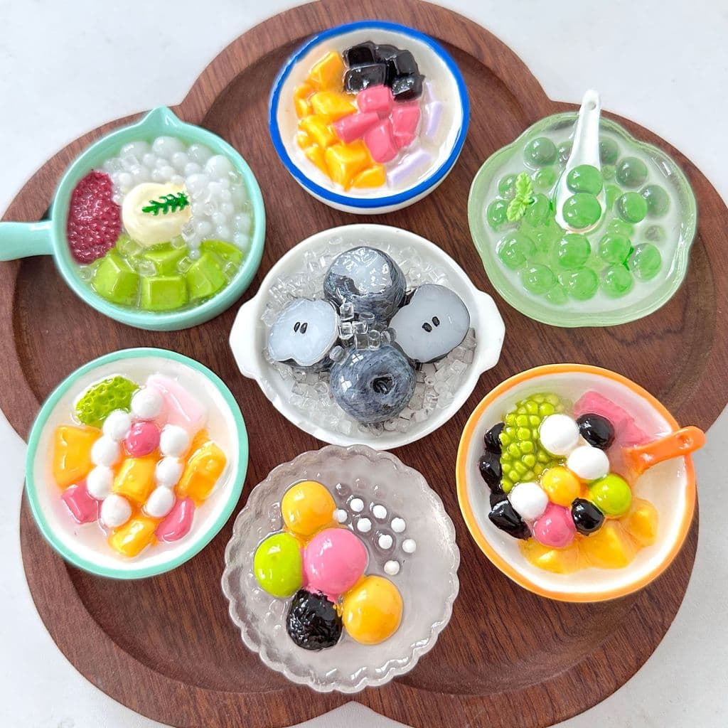Ímãs de Geladeira 3D de Comida de Verão, Brinquedos de Comida, Gelatina, Boba Explosiva, Decorações Magnéticas de Resina