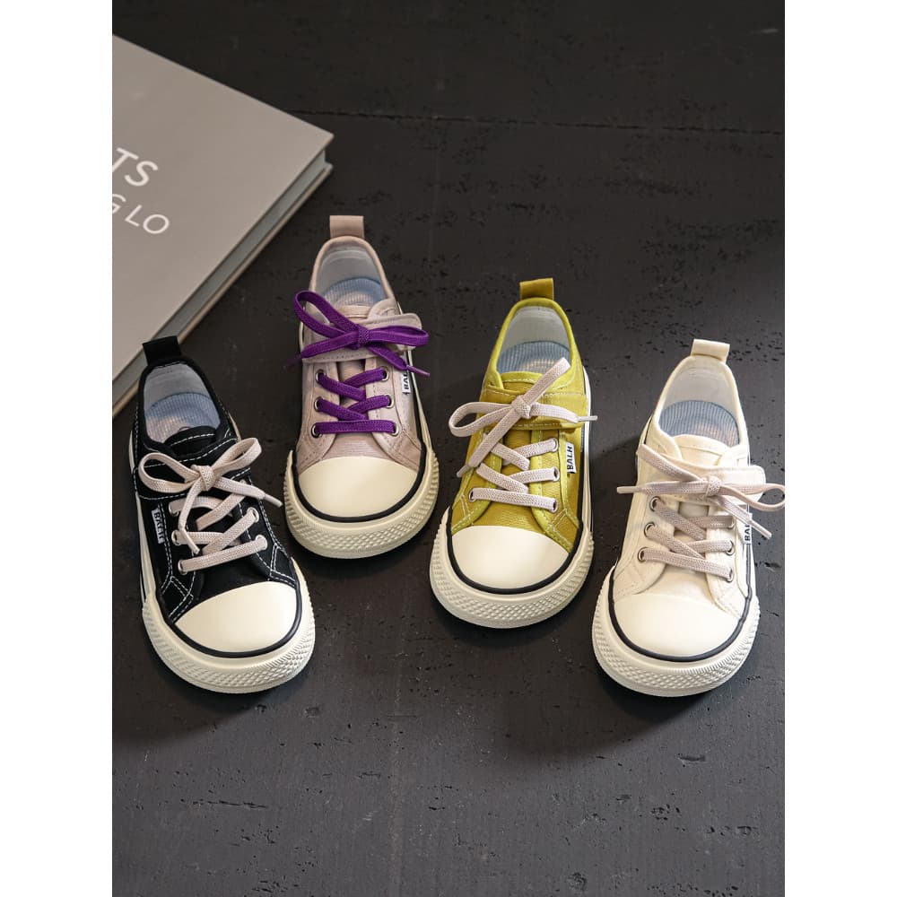 Manga Toe sola macia crianças sapatos de lona meninas sapatos 2026 primavera outono novo estilo meninos tênis jardim de