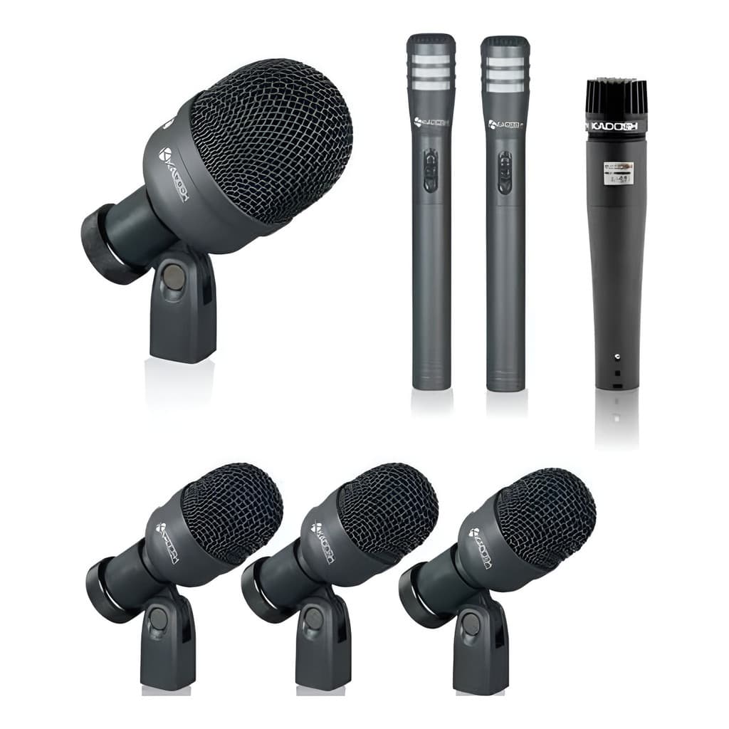 Microfones Para Bateria Kadosh K7 Slim Kit 7 Peças