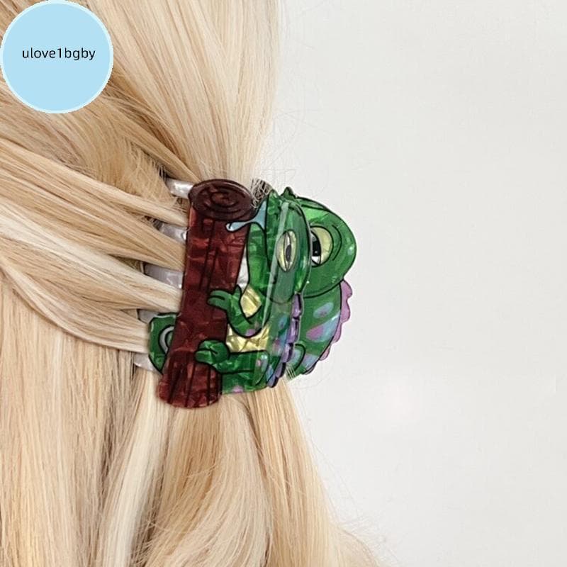 UloveBB Kawaii Grampos De Garra De Cabelo Mammoth Chameleon Design Para Thi Acrílico Forte Aderência BR