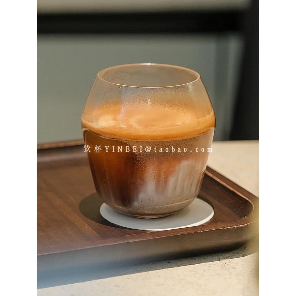 Nicho Design sentimento ins vidro transparente copo de diamante copo de suco criativo grande barriga Latte xícara de caf