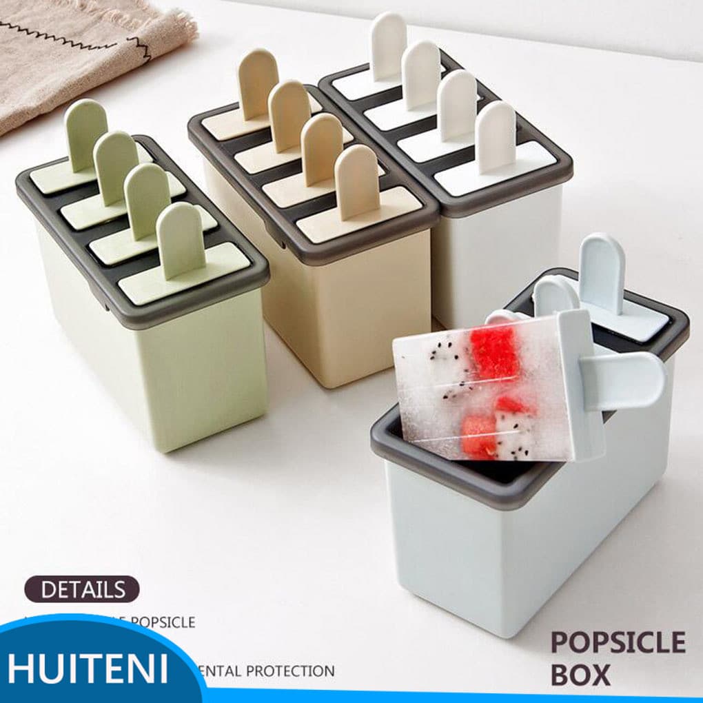 1/2 Molde De Sorvete PP De Alta Qualidade Reutilizável DIY Freezer Maker Base Removível Picolé De Gelo Caseiro