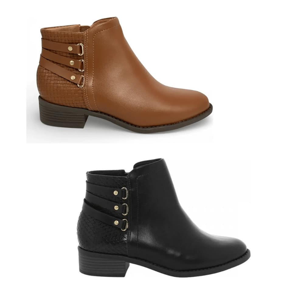 Bota Modare Feminina Ultraconforto Preta Cano Curto