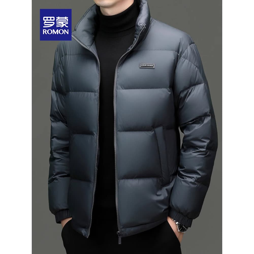 Lomon jaqueta masculina 2025 inverno novo estilo gola alta jaqueta de pão na moda quente Casual jaqueta masculina topos
