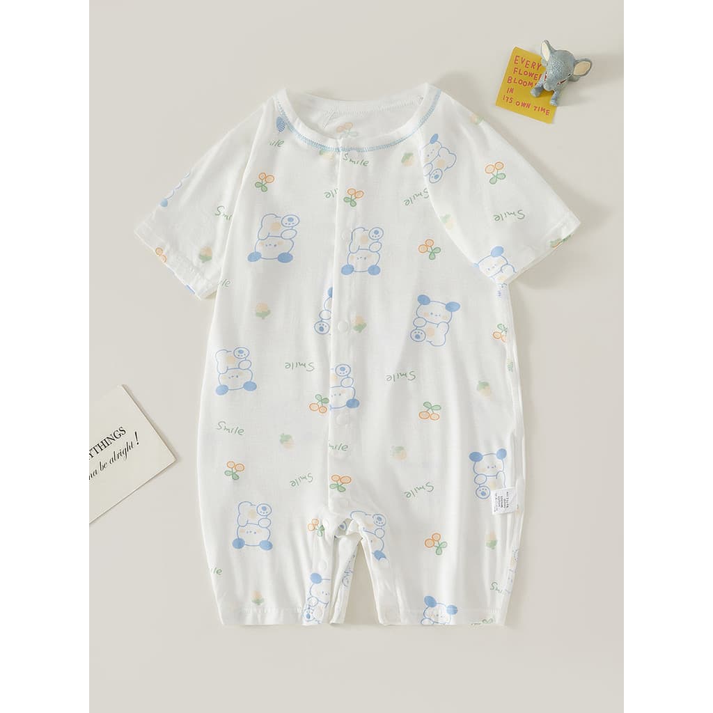Bebê roupas de verão verão estilo fino infantil Modal macacão verão meninos meninas bebê de manga curta macacão roupas d