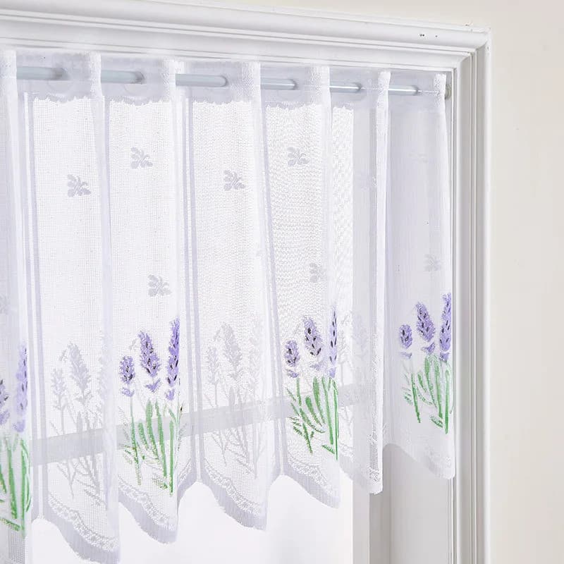 Cortinas Curtas de Tule Branco Europeu para Sala de Estar, Quarto, Sala de Jantar, Cozinha, Cobertura de Armário, Decora