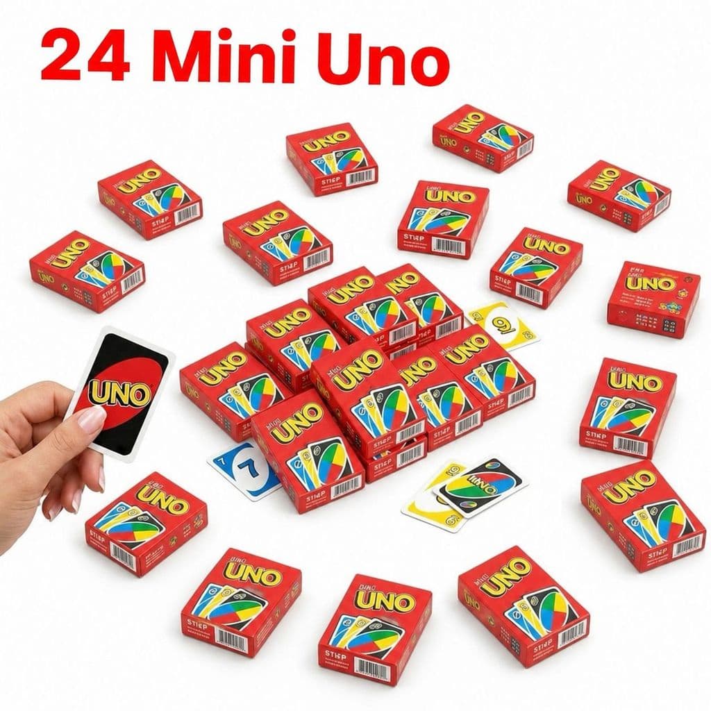 Mini Uno 24 Jogo de cartas cartas festas aniversario Lembrancinha