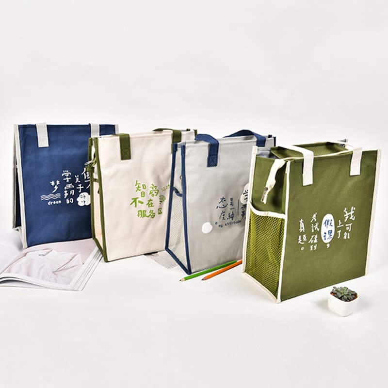 Bolsa de lona Bolsa de Tutorial de livro portátil Bolsa de classe de armazenamento de pano Oxford de arquivo