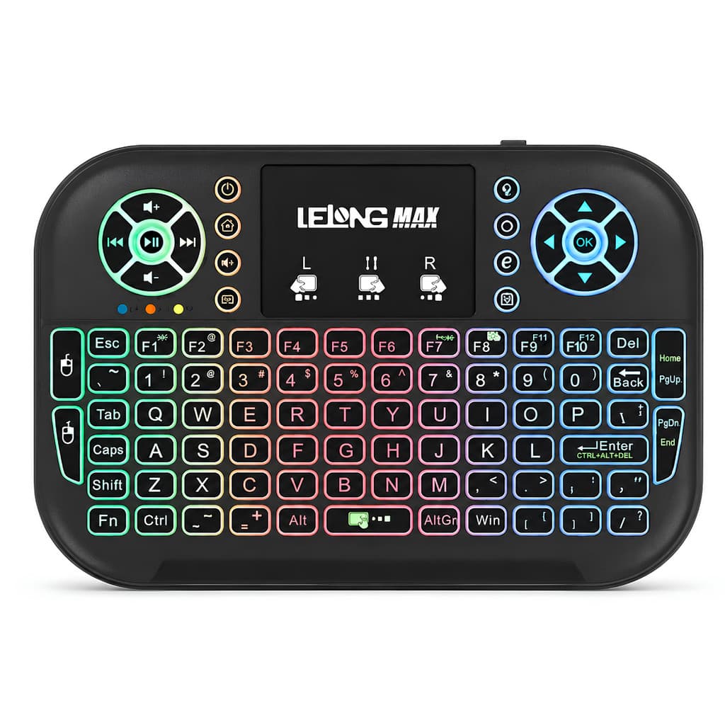 Mini Teclado Sem Fio Comando de Voz Bluetooth 2.4G Função mouse Para TV Smart TVs Android PC Projetor