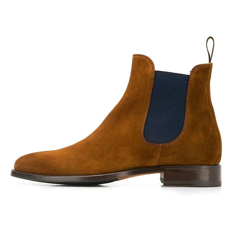 Chelsea botas masculinas de couro genuíno botas curtas Martin botas chelsea bota estilo britânico novos sapatos de couro