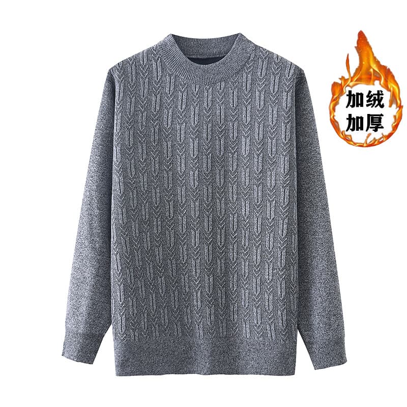 Novo tamanho grande camisola de manga comprida pai usar solto topo outono inverno usar pulôver camisola Casual Mi