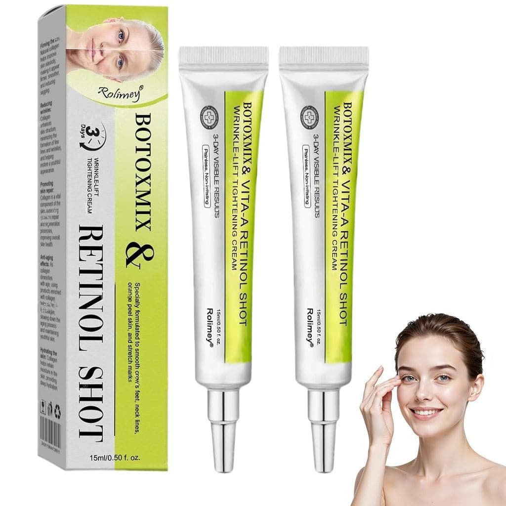 Botoxmix & Essência de Retinol com Vitamina A, Creme Antirrugas e Firmador, Loção para Cuidados com a Pele com Retinol,