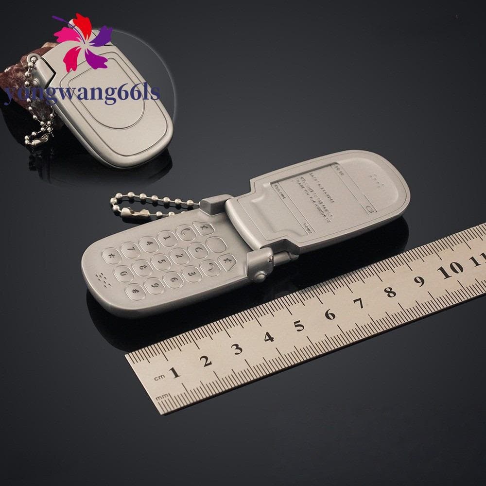 Chaveiro De Telefone Flip YONGWANG , Pingente De Modelo De Mini Em Liga Y2K , Dobrável Pendurado Formato