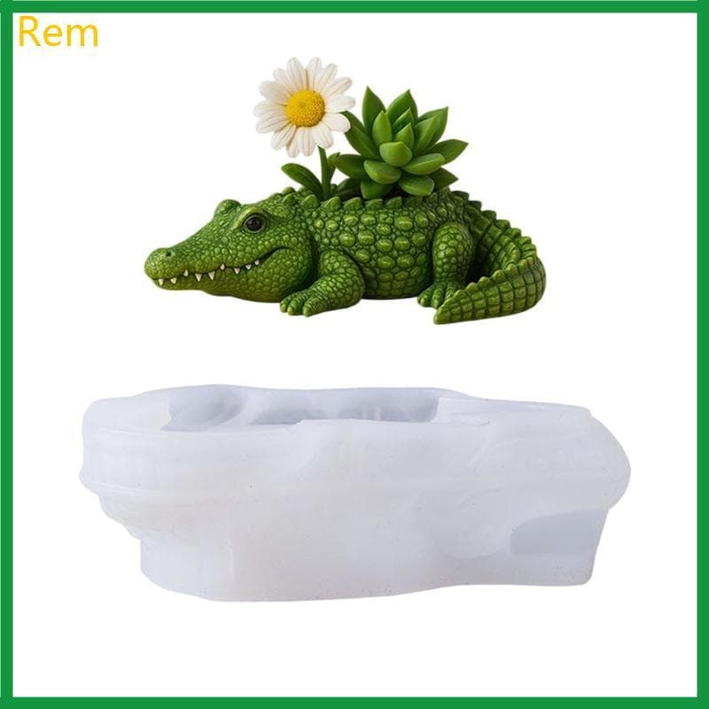 Molde Macio Do Suporte Da Pena Silicone Rem Para Projetos Feitos À Mão Plantador Forma Jacaré