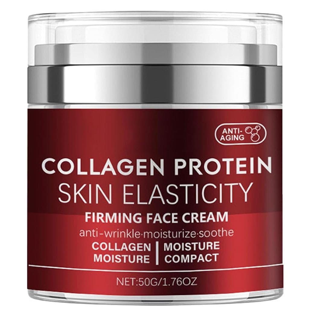 Hidratante Facial de Colágeno com Bomba Airless, Creme Facial Firmador de Proteína de Colágeno para Elasticidade da Pele