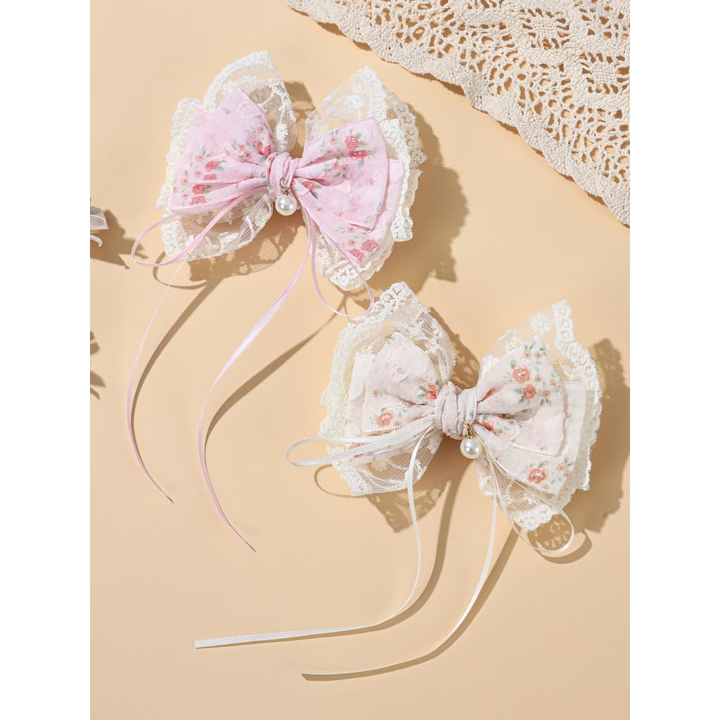 Crianças novo estilo fresco Floral hairpin bebê hairpin estilo Pastoral meninas cocar princesa Streamer hairpin acessóri