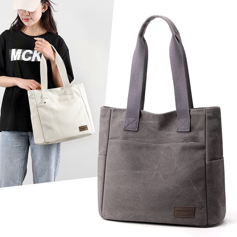 Bolsa de lona novo estilo sacola de grande capacidade saco tônico lona lancheira saco de trabalho saco feminino de um om