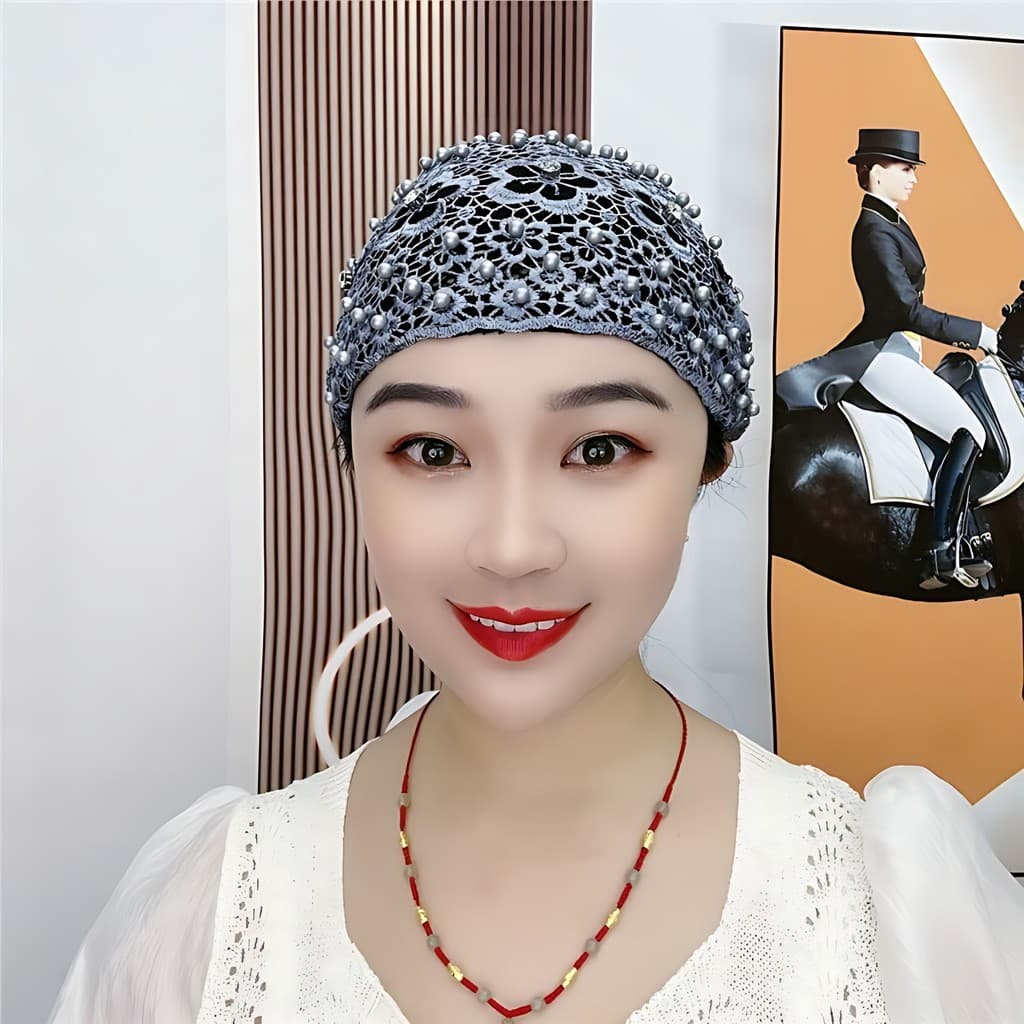 2026 novo estilo frisado grande flor chapéu verão feminino conveniente moda influenciador venda quente cabeça capa gaze
