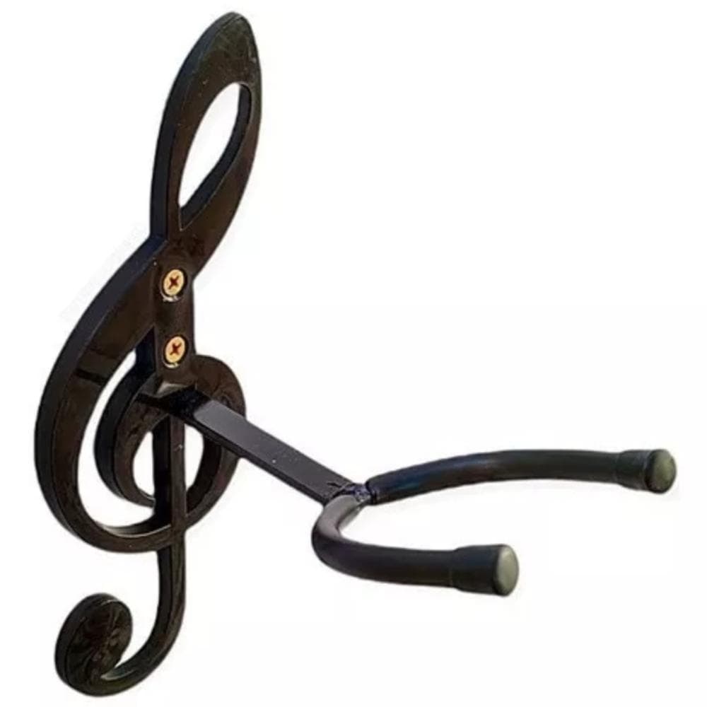 SUPORTE DE PAREDE CUSTOM SOUND FIXO PARA VIOLAO CLAVE DE SOL CSV 03 - BK