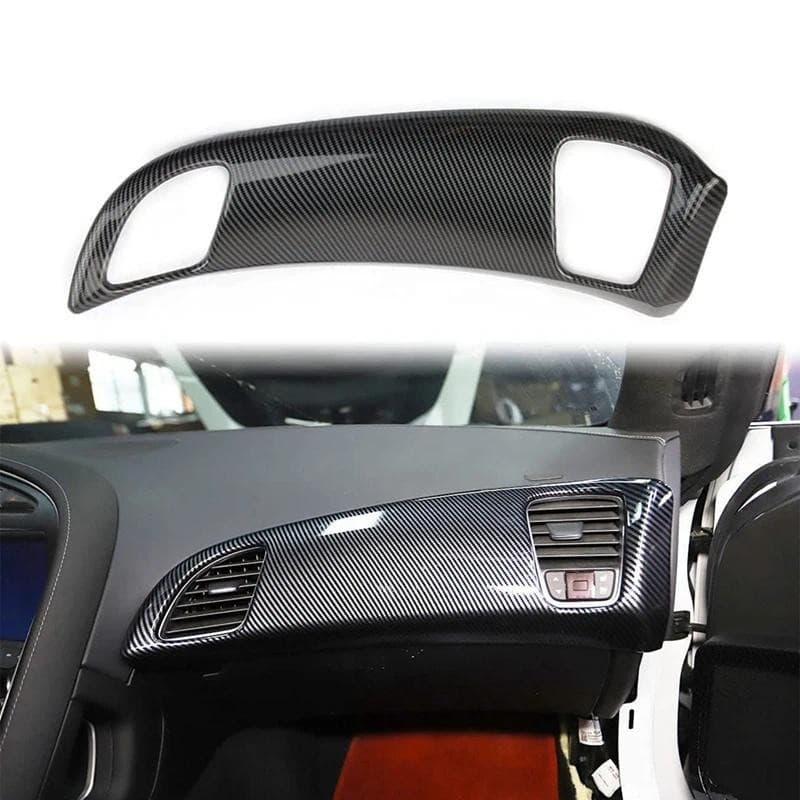 1 Pçs Painel Do Decoração Capa Guarnição Acessórios ABS Fibra De Carbono Para Chevrolet Corvette C7 2014 2015 2016 2017