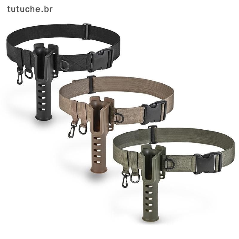 Suporte de Cintura Portátil para Vara de Pesca TU, Acessórios para Equipamento de Pesca, Inseridor de Vara Ajustável par