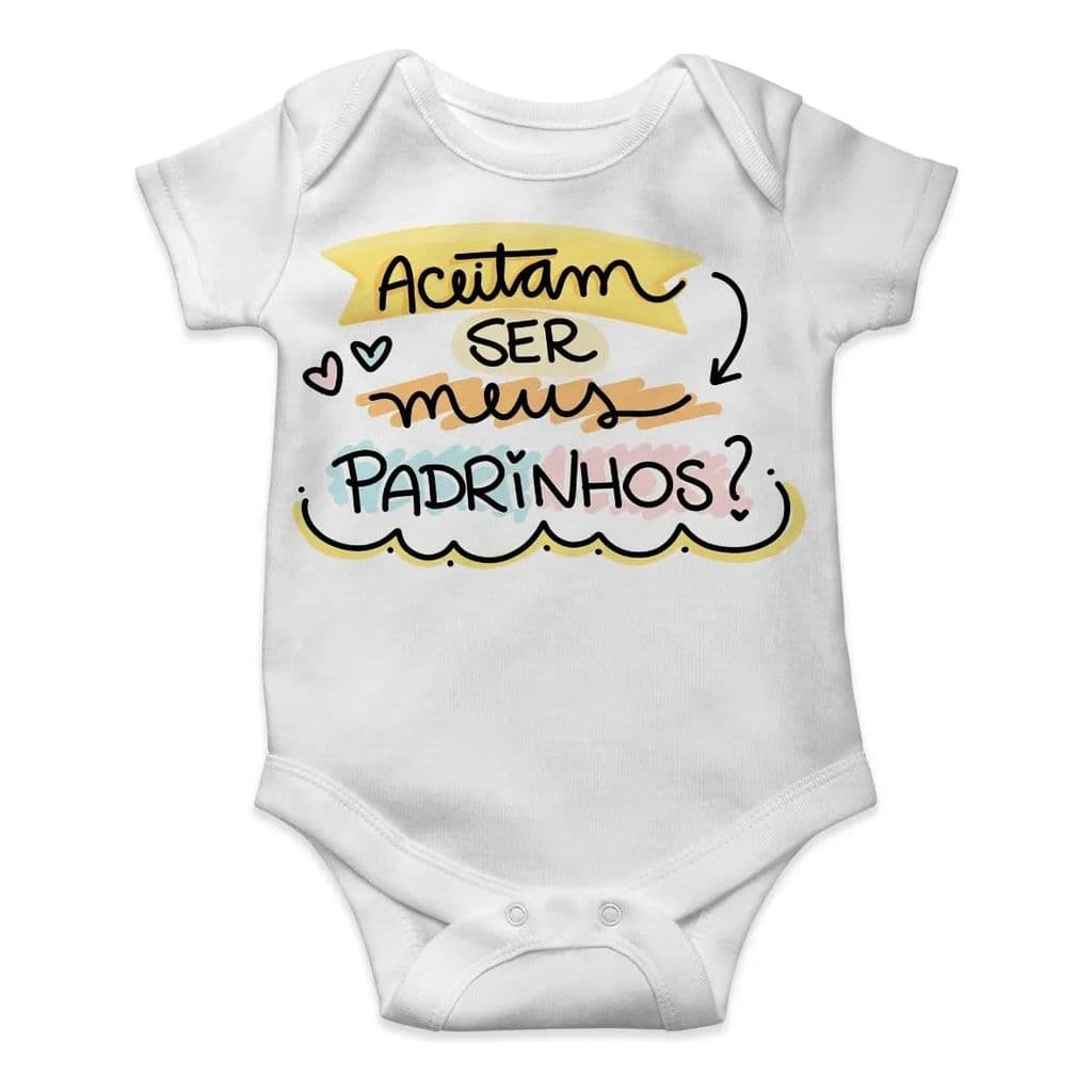 Body Bebê Infantil Aceita Ser Meus Padrinhos