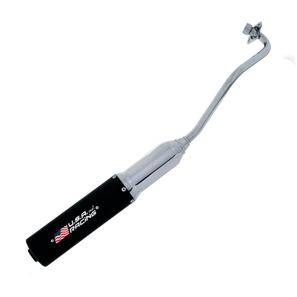 Escapamento Escape em Aço Pro Tork Modelo Usa Racing Moto Compatível Biz 100 1998 Até 2005