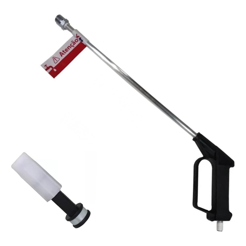 Pistola com Esguicho Branco Regulavel Para Lavadora MB 143 / MB 143 Neon Original