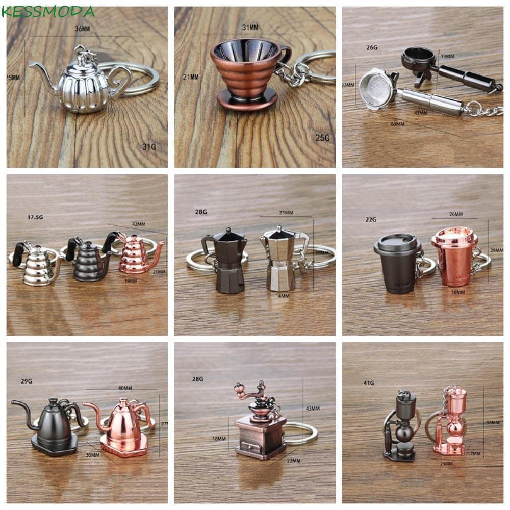 Chaveiro Com Alça De Café Kesselmanmoda , Mini Criativo 3D Fofo , Acessórios Jarro Moka