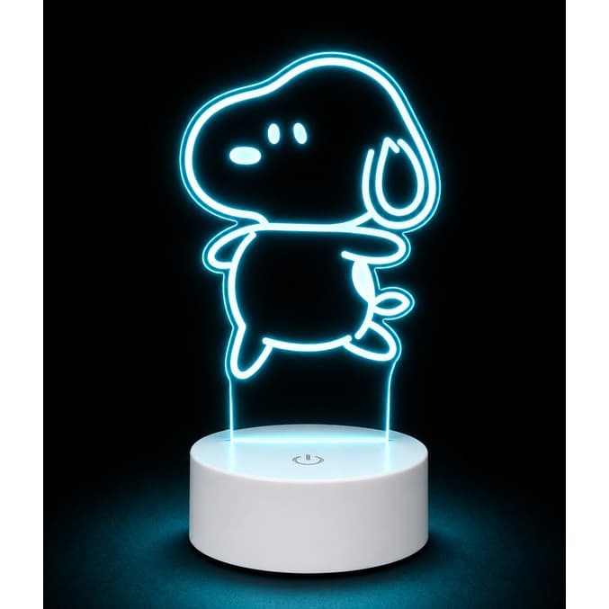 Luminária 3D Snoopy Baby Gordinho Decoração Quarto Bebê