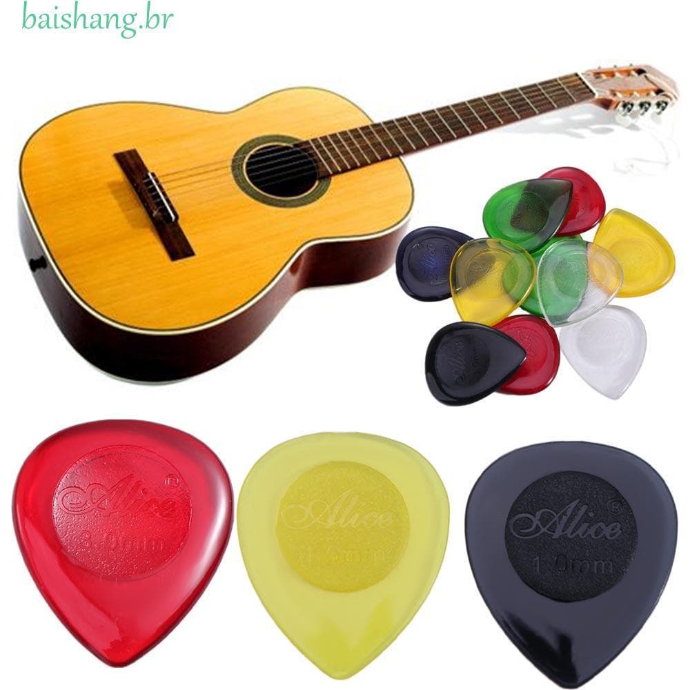 BAISHANG 10 Peças De Palhetas Para Guitarra , Acústica De Celulóide ABS , Palheta Em Formato De Gota De Espessura