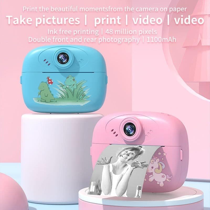 Câmera Fotografica Digitais Infantis - Com Impressão Instantânea EX70 - Jogos produtos Top