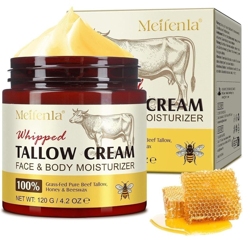 Creme para a pele com sebo de carne, creme com sebo de carne e mel 120g, creme hidratante com sebo de carne, bálsamo lab