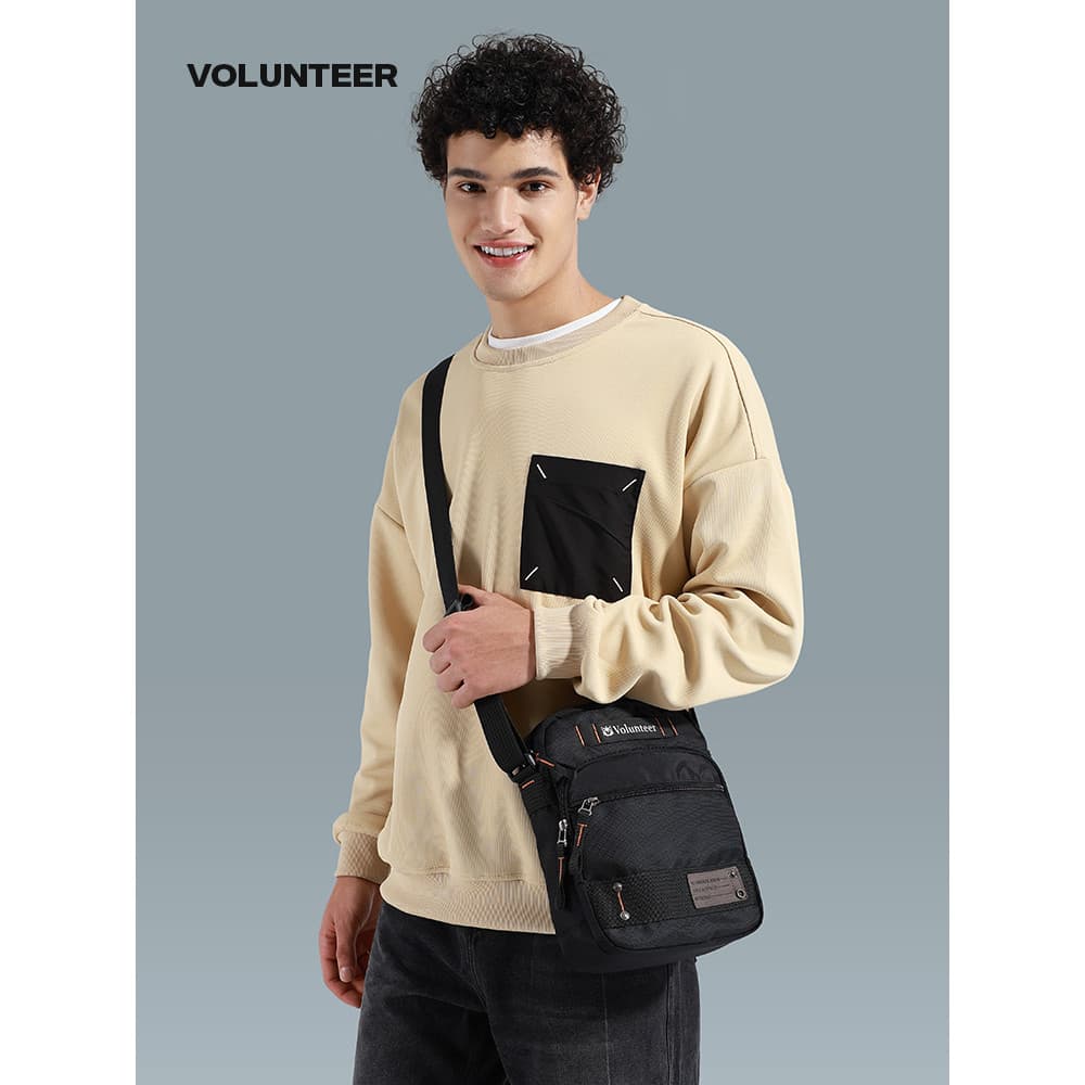 Bolsa mensageiro masculina Vertical Casual simples pequena mochila masculina Commuter bolsa de ombro de lona moda Oxford
