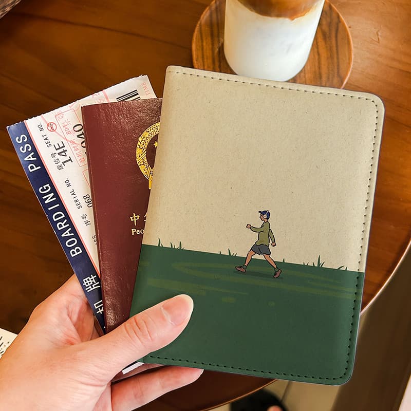 Relaxe relaxar relaxar sentir passaporte titular saco de documentos caso protetor Multi-função titular do cartão viagem
