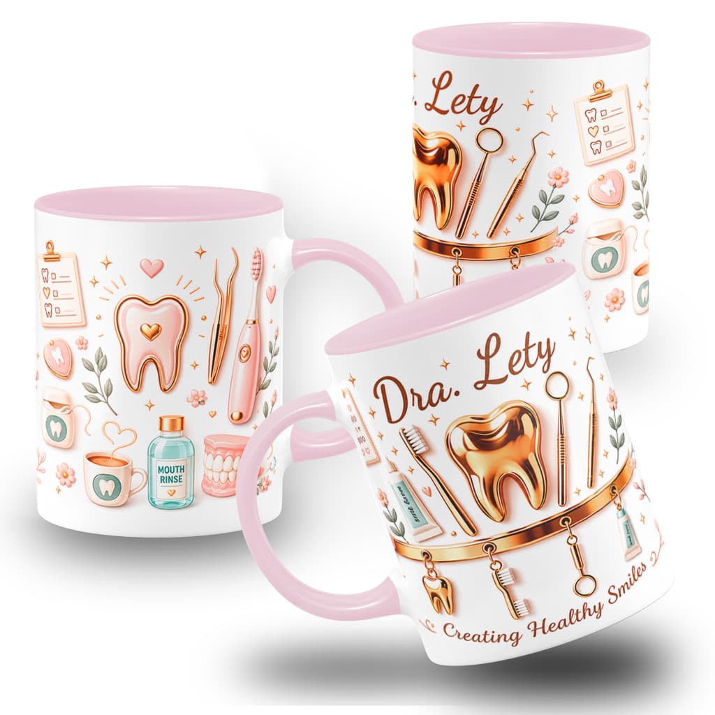 Caneca Odontologia | Caneca Profissão; Dentista- Personalizada; Com Nome