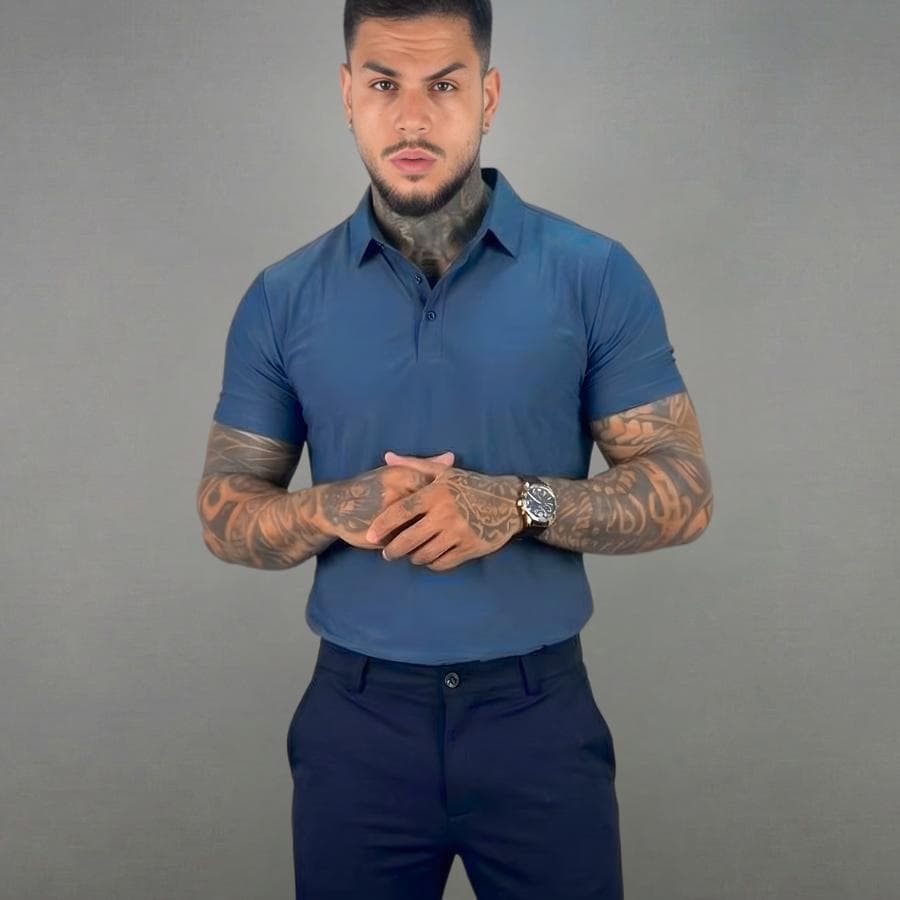 Camisa Polo Masculina Importada Premium  Estilo Casual Luxo Confortável