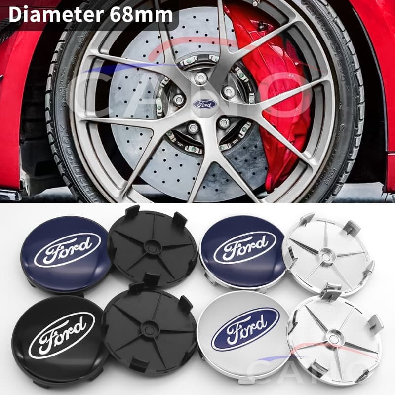 Calotas Ford 68mm, conjunto de 4 peças, usadas para modificação do centro do aro, peças automotivas 6JVD GHOS
