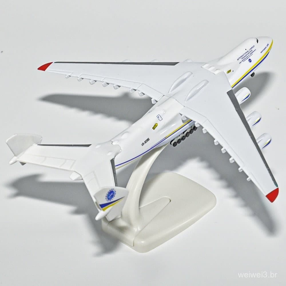 An2225 1 / 400 Miniatura de 20cm de Metal de fundição de aviões Modelo de avião de grande porte Série de aviões de trans