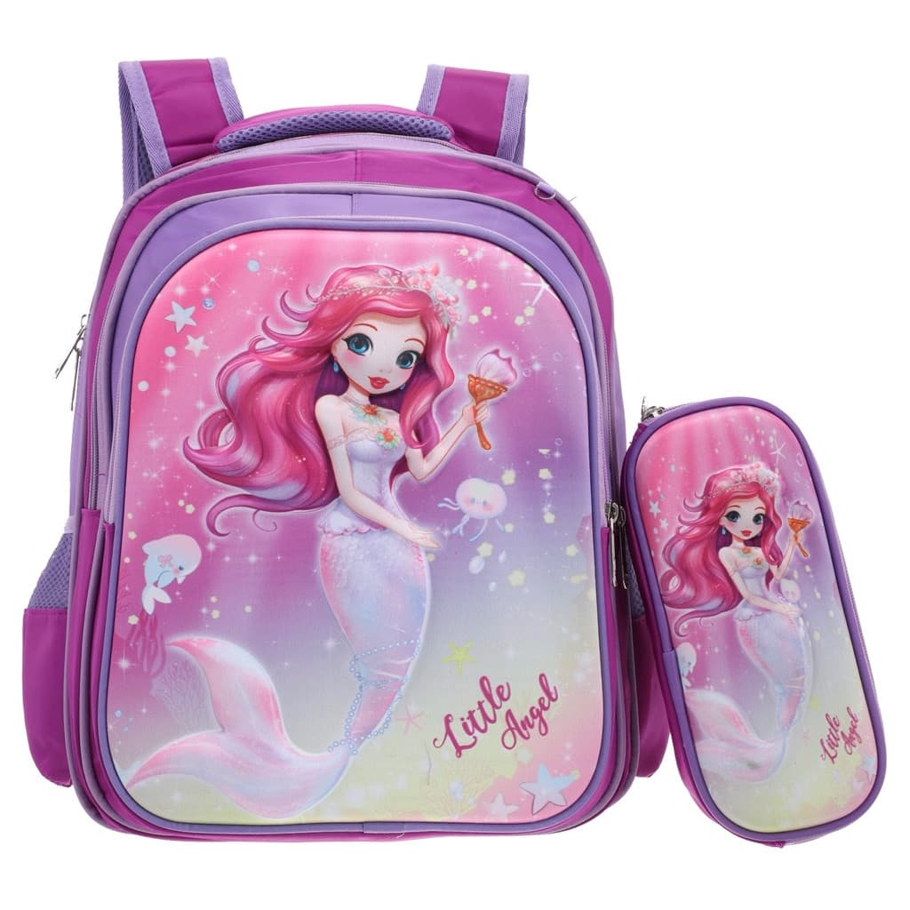 Mochila Com Estojo Feminina Masculino Escolar Passeio Coreano Grande Capacidade Impermeável