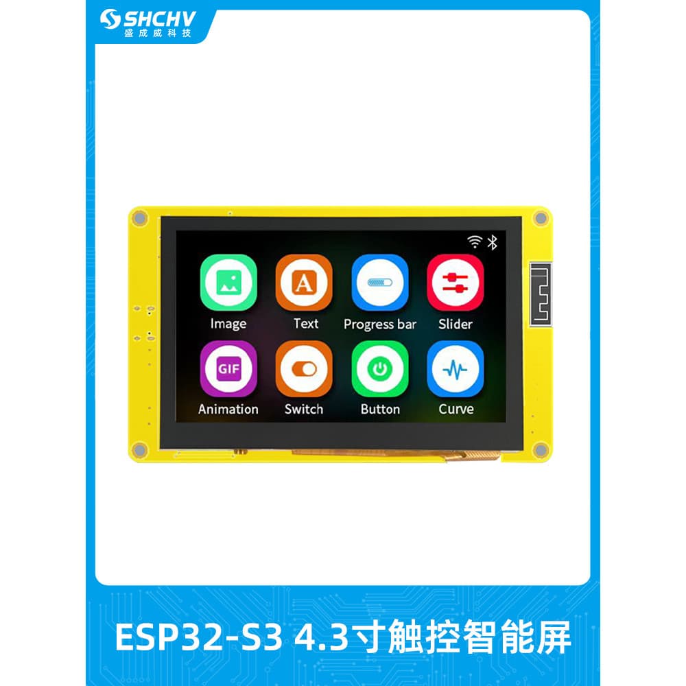 Placa de desenvolvimento ESP32-s3 LVGL 14cm LCD Display inteligente Módulo Bluetooth WiFi 8M PSRAM