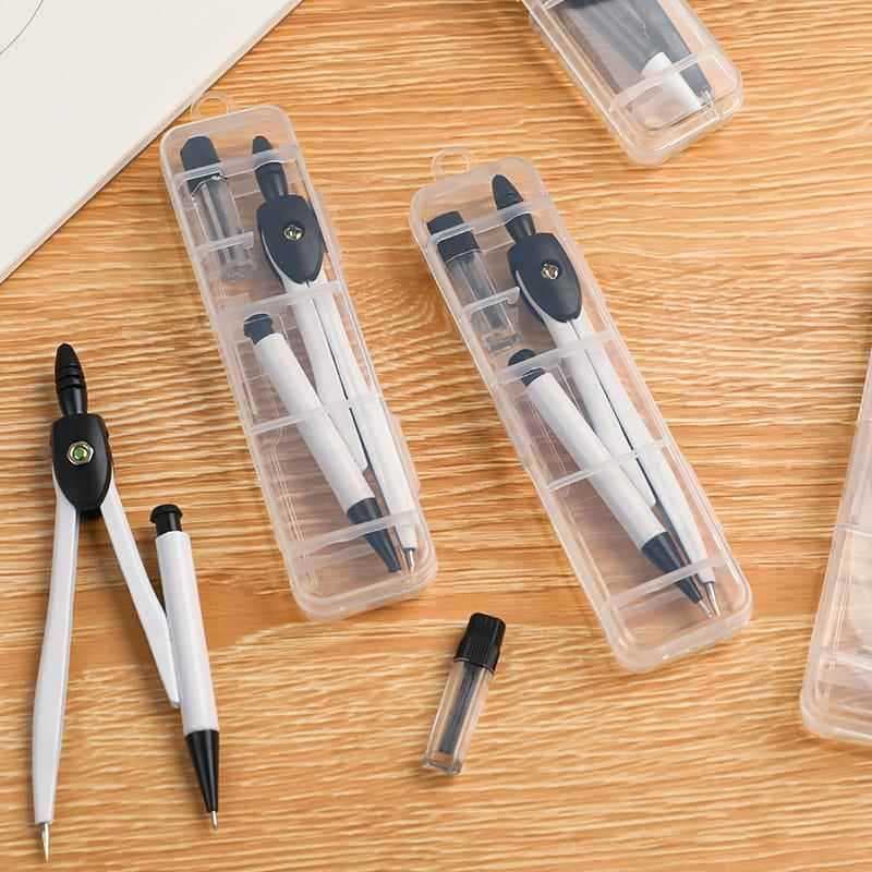 Conjunto de bússola para exame simples, desenho de Metal para estudantes, ferramentas de pintura, matemática, ensino, pa