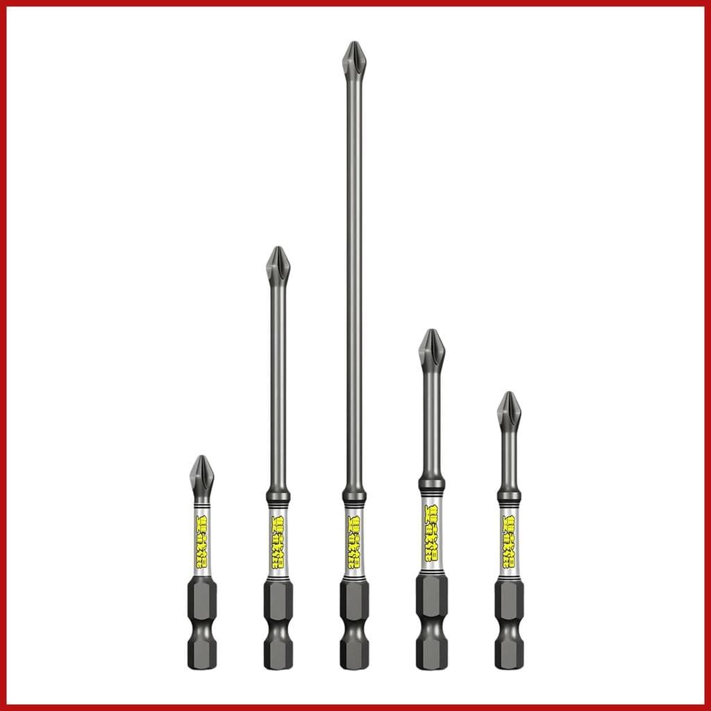 Conjunto De Brocas De Parafuso , 5 Peças , Magnético , Antiderrapante , Resistente , Combinação De Ferramentas Para Casa