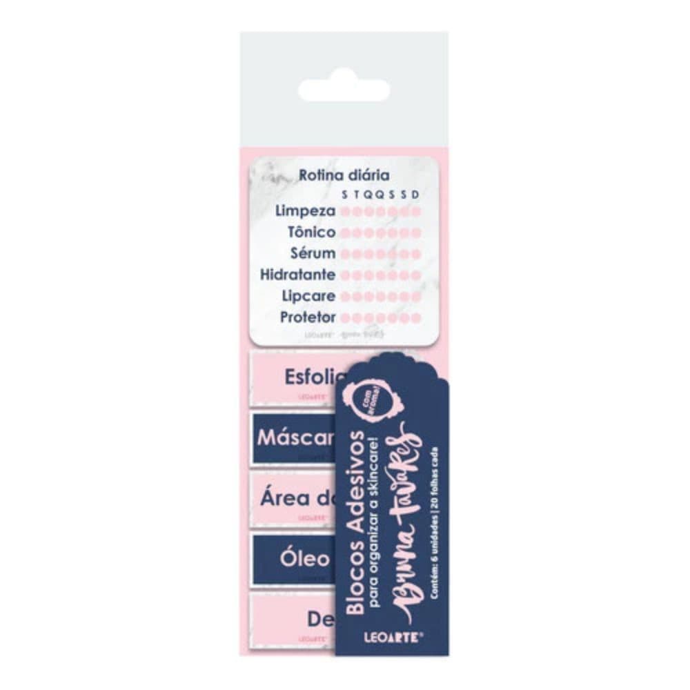 Bloco Adesivo Perfumado Rotina SkinCare Bruna Tavares com 60 folhas |BT Maquiagem| Leoarte