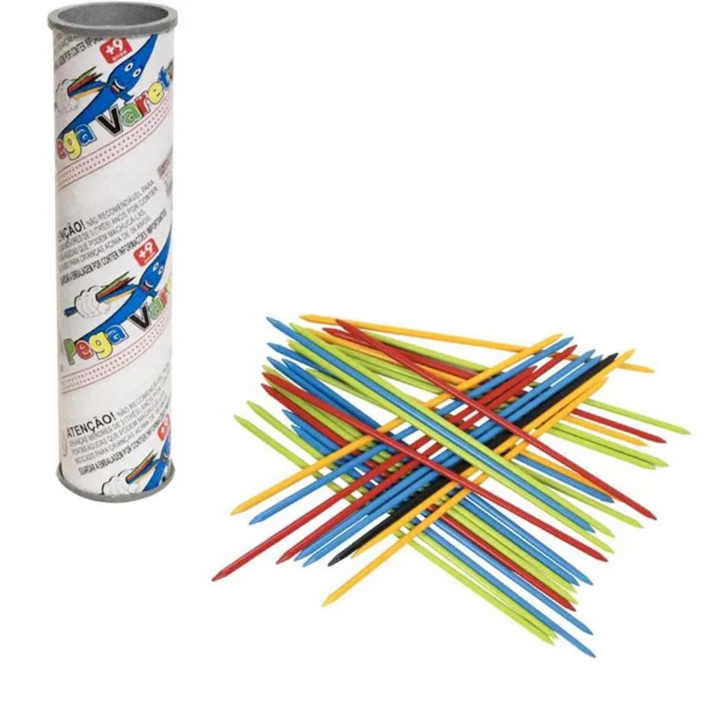 Pega Vareta Jogo Brinquedo Educativo TUBO 21 Palitos lembrancinha Prenda
